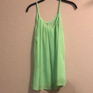 Bright green tank top